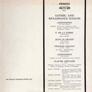 Various - Gothic And Renaissance Dances FLAC