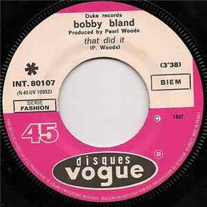 Bobby Bland - That Did It / Getting Used To The Blues FLAC