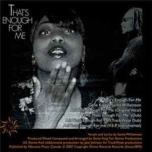 Gene King Featuring Sacha - Thats Enough For Me FLAC