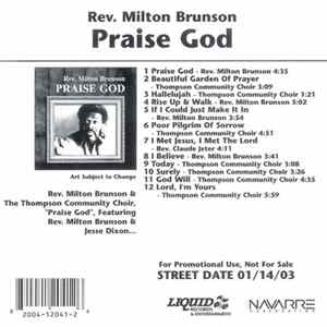 Rev. Milton Brunson - Praise God FLAC