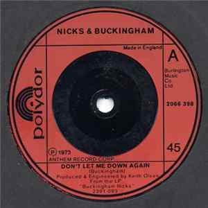 Buckingham Nicks - Don't Let Me Down Again / Races Are Run FLAC
