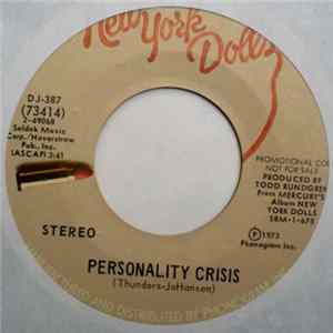 New York Dolls - Personality Crisis FLAC