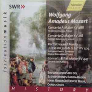 Wolfgang Amadeus Mozart - Friedrich Gulda / Arthur Grumiaux / Suzanne Danco, Maria Bergmann / Dennis Brain, Sinfonieorchester Des Südwestfunks Baden-Baden, Hans Rosbaud / Ernest Bour - Concerto A Major KV 488 / Concerto D Major KV 218 / Recitativo And Ron FLAC