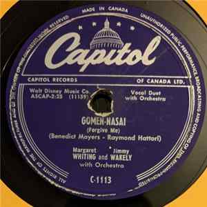 Margaret Whiting And Jimmy Wakely - Gomen-Nasai (Forgive Me) / I Learned To Love You Too Late (My Darlin') FLAC