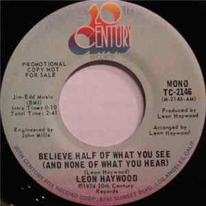 Leon Haywood - Believe Half Of What You See (And None Of What You Hear) FLAC