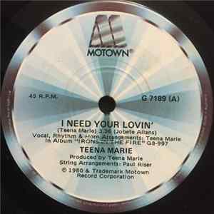 Teena Marie - I Need Your Lovin' FLAC