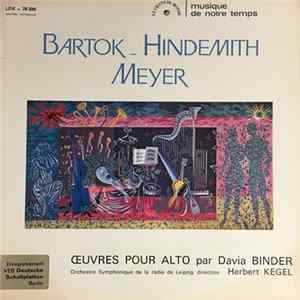 Bartok, Hindemith, Meyer, Davia Binder, Herbert Kegel, Orchestre Symphonique De La Radio De Leipzig - Œuvres Pour Alto FLAC