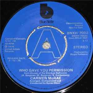 Carmen McRae - Who Gave You Permission FLAC