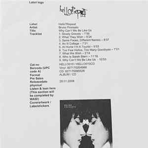 Bruno Pronsato - Why Can't We Be Like Us FLAC