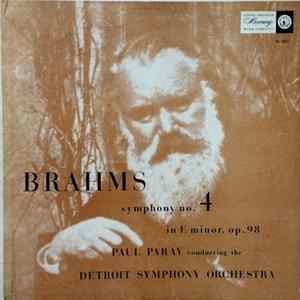 Brahms - Paul Paray Conducting The Detroit Symphony Orchestra - Symphony No. 4 In E Minor, Op. 98 FLAC