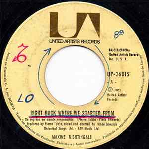 Maxine Nightingale - Right Back Where We Started From / Believe In What You Do FLAC