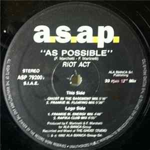 As Possible - Riot Act FLAC