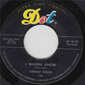 Johnny Walsh - I Wanna Know FLAC