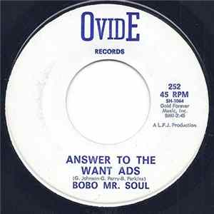 Bobo Mr. Soul - Answer To The Want Ads FLAC
